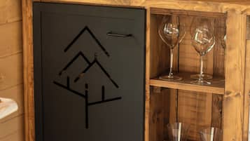 Cabaña de lujo, 1 cama King size, vista al valle | Área de sala de estar