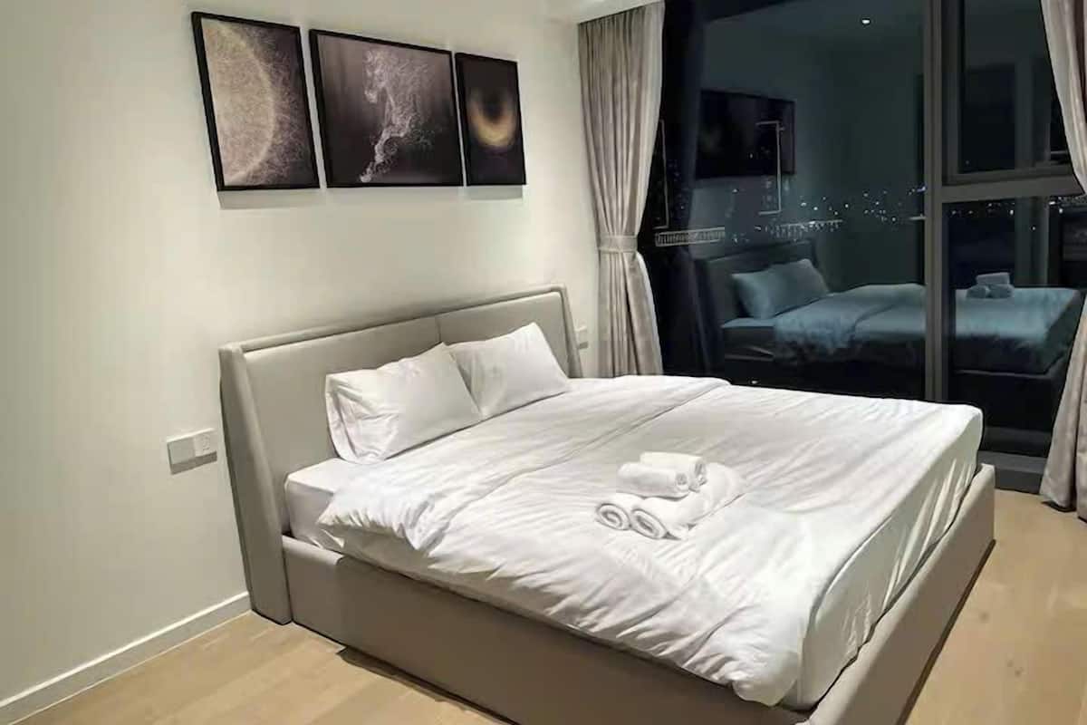 Suíte presidencial, 2 quartos, acesso ao Club Lounge, vista para o rio | Roupas de cama de algodão egípcio, roupas de cama premium