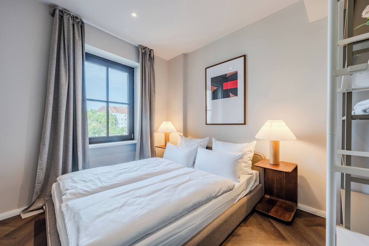 Apartamento familiar | Ropa de cama de alta calidad y edredones de plumas