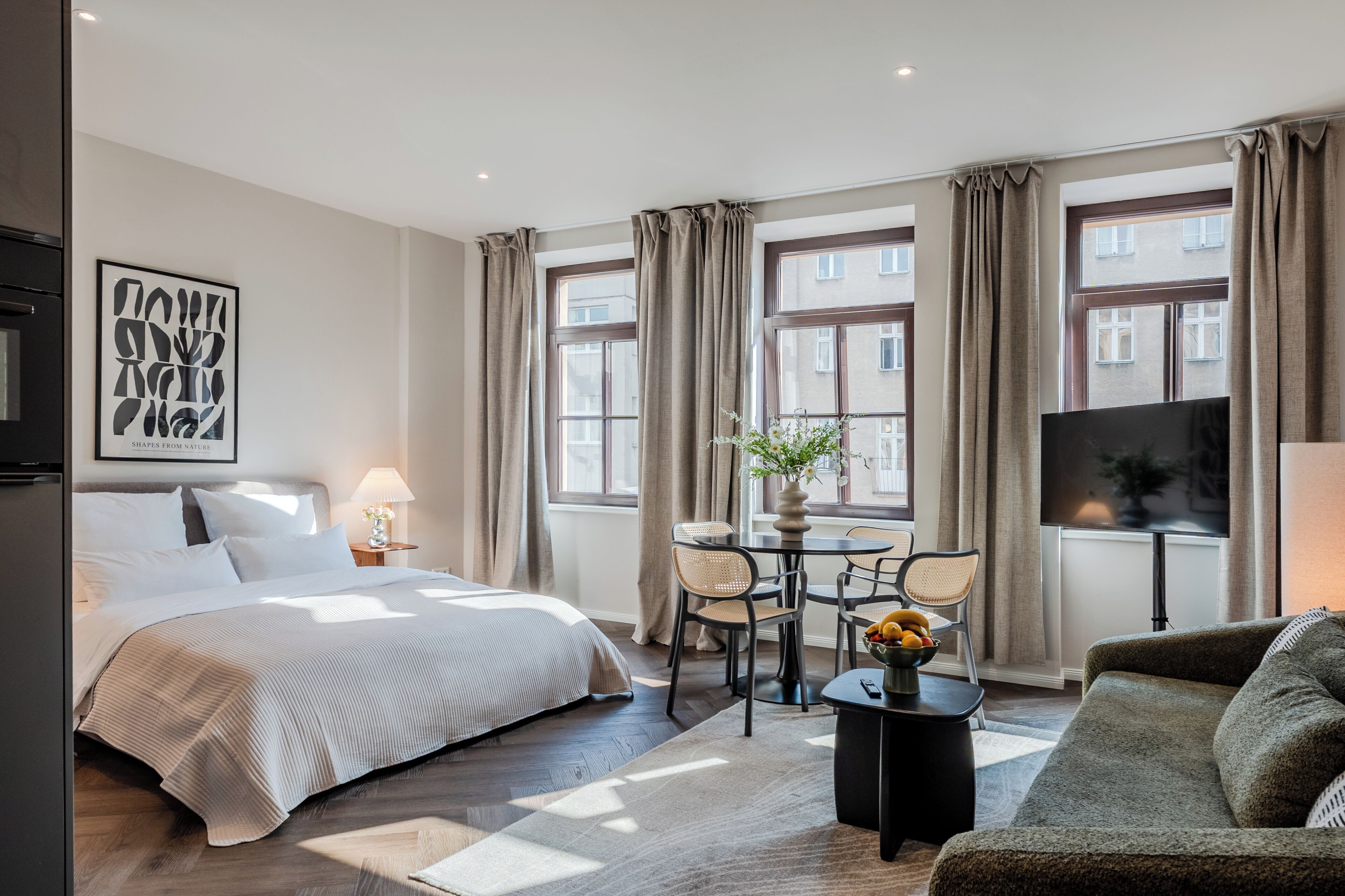 Grand-studiolejlighed | Premium-sengetøj, dundyner, senge med madrasser af memory foam