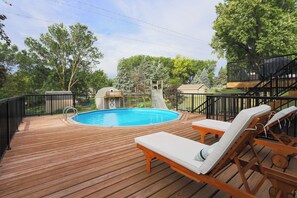 Pool - Family Fun Oasis: Pool, Hot Tub, Arcade & Ninja Course with 4 Bedrooms! (Omaha)