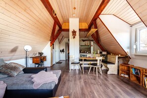 TV, stereo - Apartment 'Kappelblick' with Mountain View, Wi-Fi and Air Conditioning (Kappelrodeck)