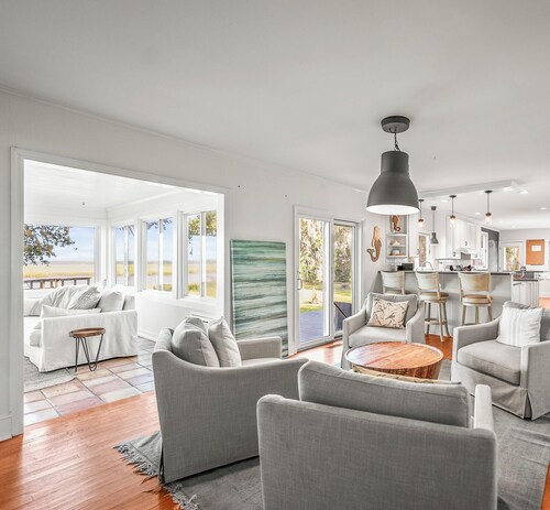 Spacious 5-bedroom waterfront home with dock