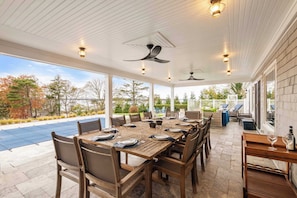 Outdoor dining - Pool, Hot Tub, Theater Room, Water Views and more! (Chatham)