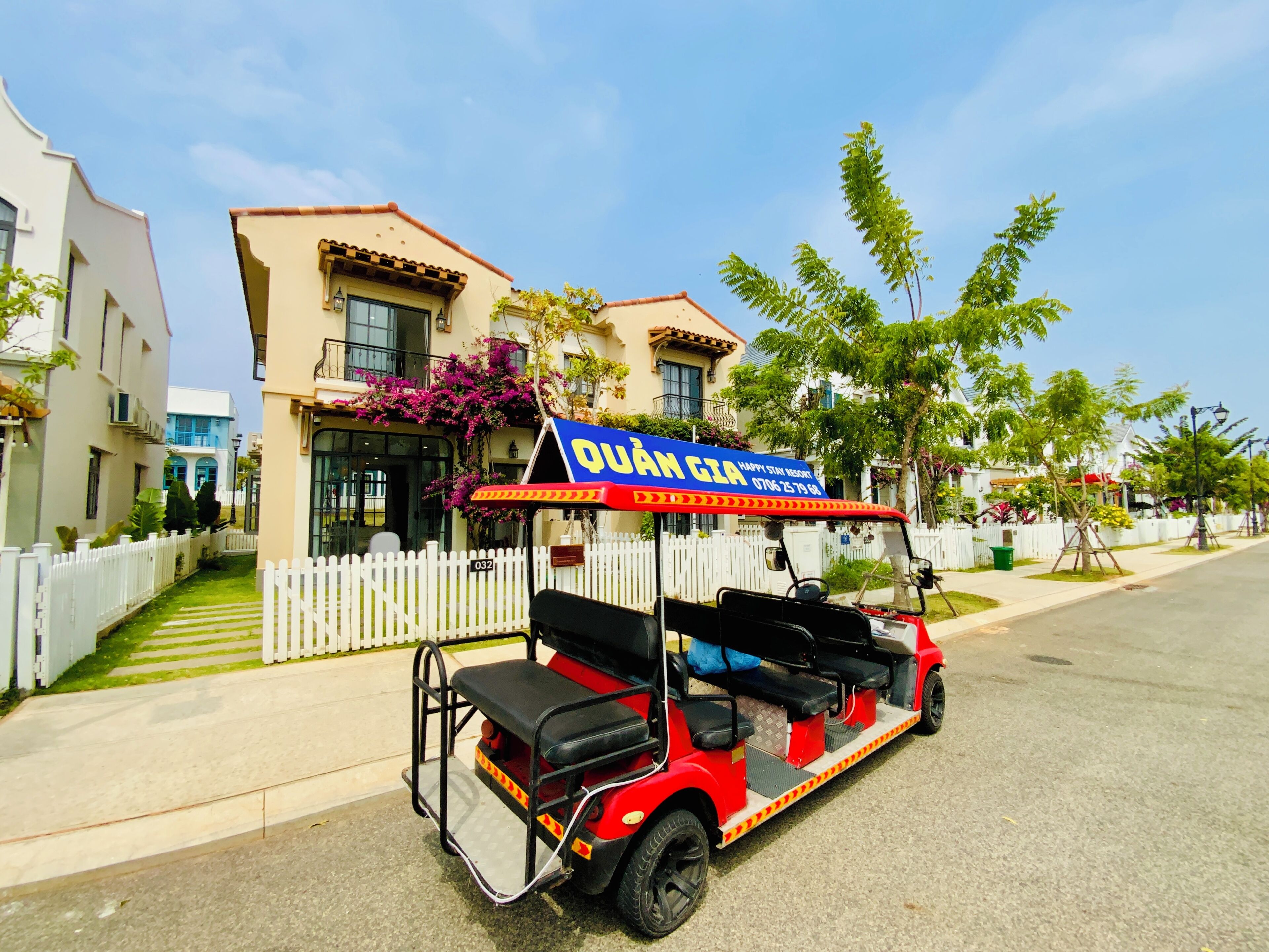 Desk, laptop workspace, blackout curtains, iron/ironing board