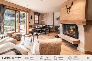 Fireplace - Snowdust – Warm & Welcoming Stay in Megève (Megeve)