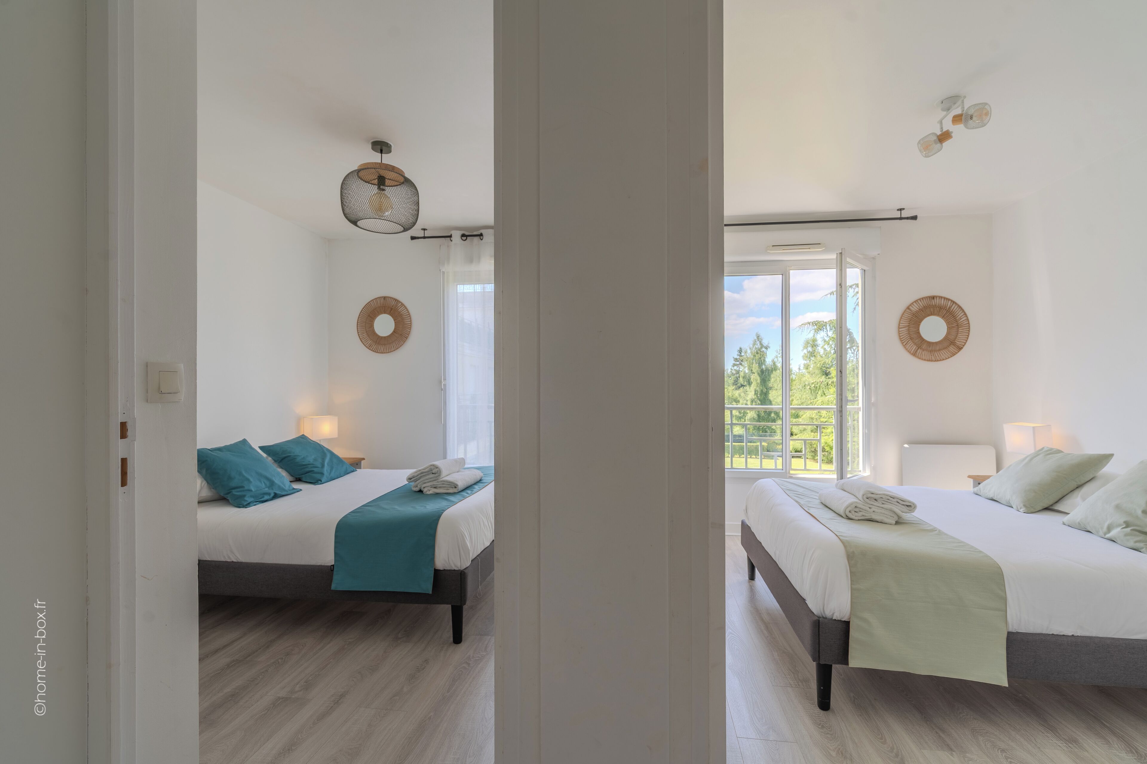 2 chambres, fer et planche à repasser, Wi-Fi, draps fournis