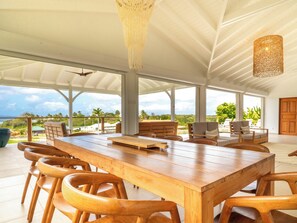 Dining - Villa Joséphine, unbeatable ocean view, luxury villa with private pool. (Grand-Bourg)