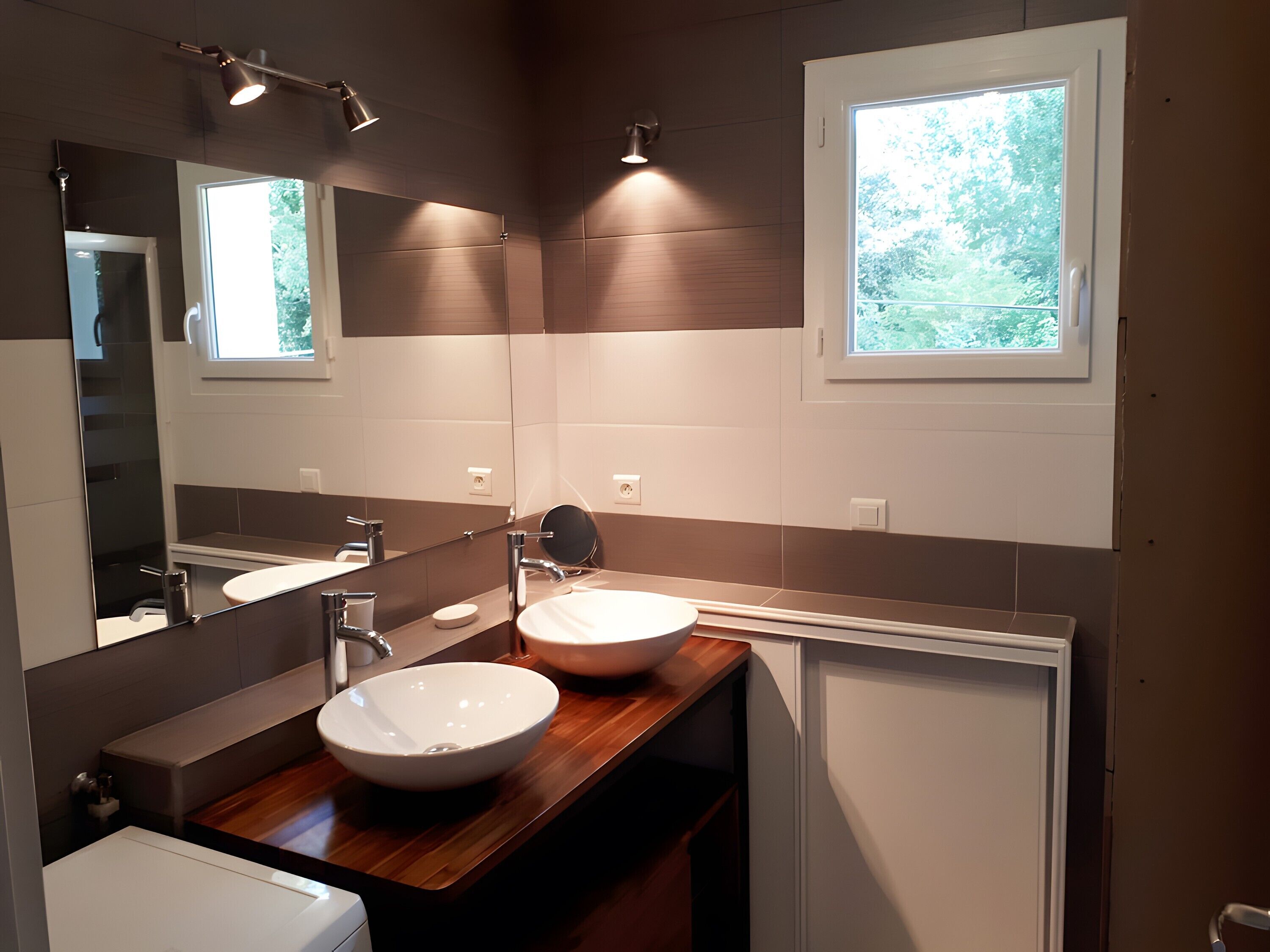 Regadera y secadora de cabello 