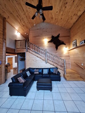 Smart TV, chimenea y reproductor de DVD