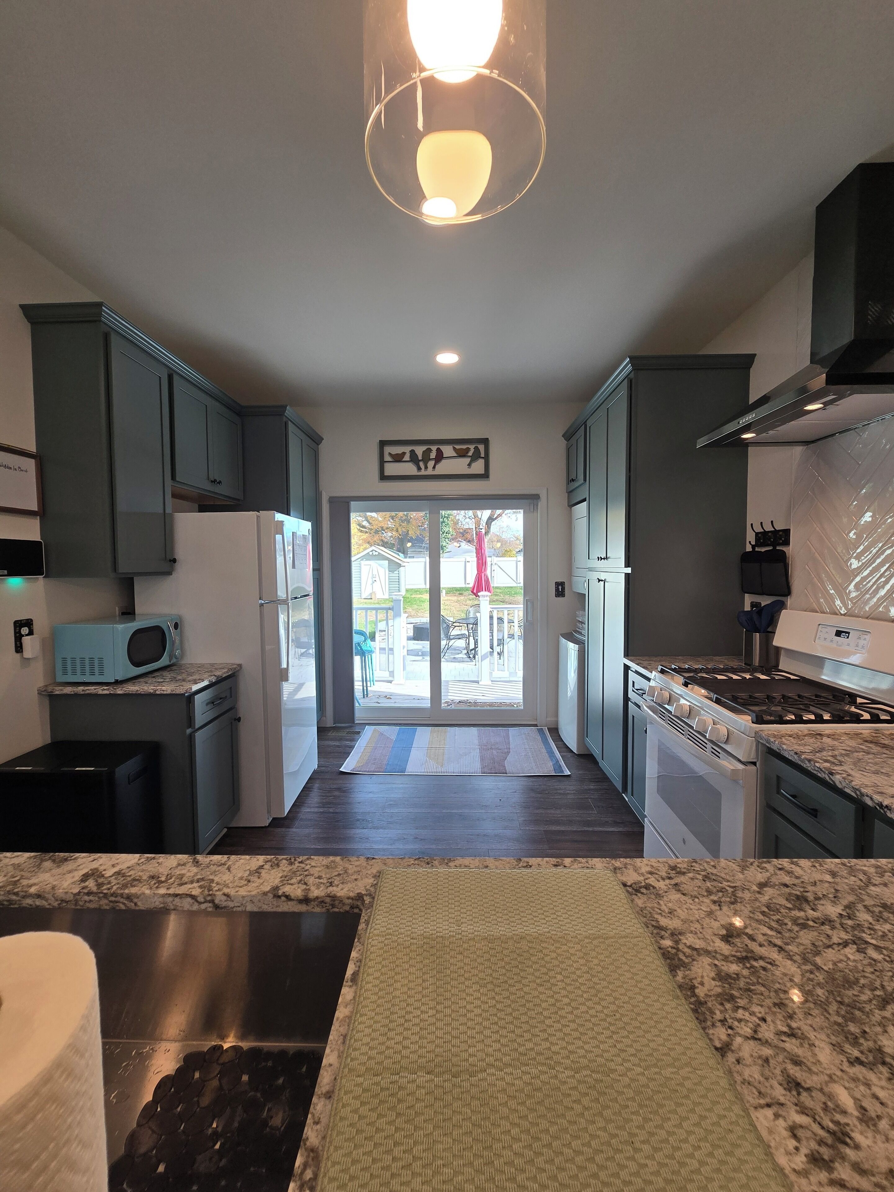 Microwave, oven, stovetop, dishwasher