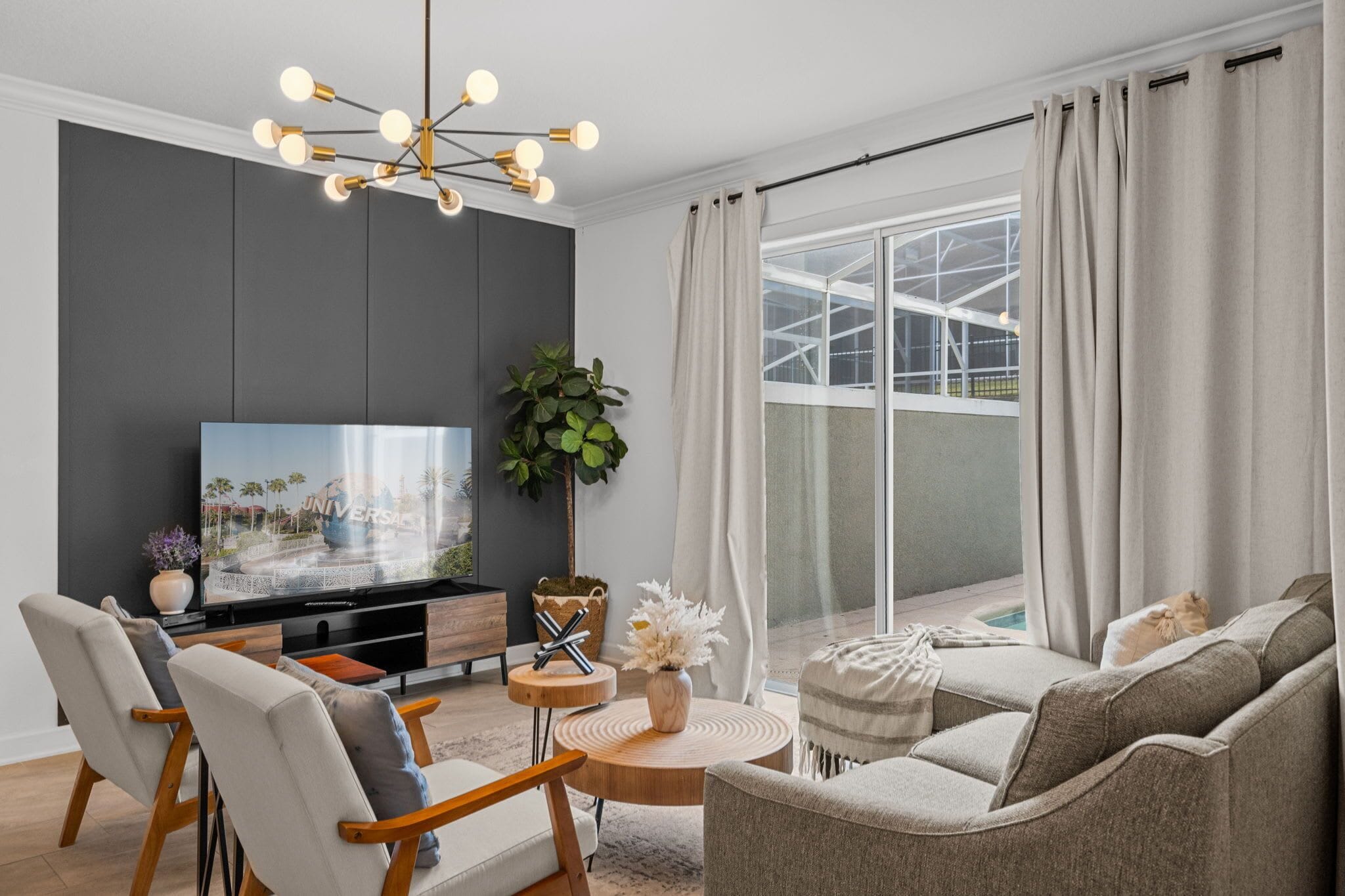 別墅 (4 Bedrooms) | 起居區 | 50-吋智慧型電視，提供有線頻道