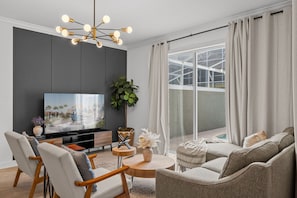 Villa (4 Bedrooms) | Living area | 50-inch Smart TV with cable channels - Amazing 4 Bedrooms Home With Pool Close to Disney (Davenport)