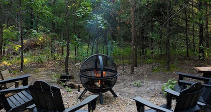 Glamping in a remodeled Airstream in the Woods