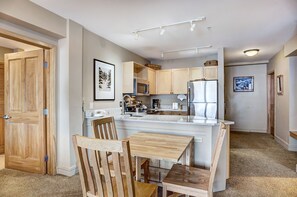 Fridge, microwave, oven, stovetop - Cozy 2BR Stay w/ Balcony | Walk to Lifts + Hot Tub (Keystone)