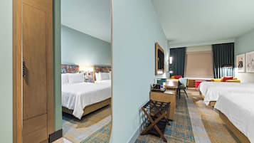 Standard Room, 2 Queen Beds | Desk, laptop workspace, blackout curtains, iron/ironing board