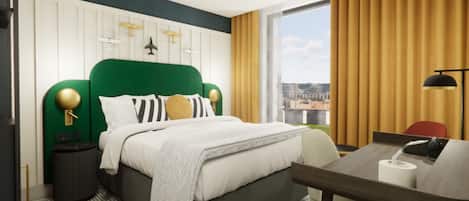 Standard Room, 1 Queen Bed | In-room safe, desk, laptop workspace, blackout drapes