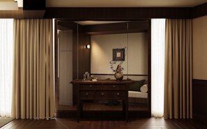 Bar mini, peti besi dalam bilik, seterika/papan seterika, Wi-fi percuma 