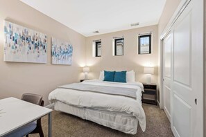 Iron/ironing board, travel crib, free WiFi, bed sheets