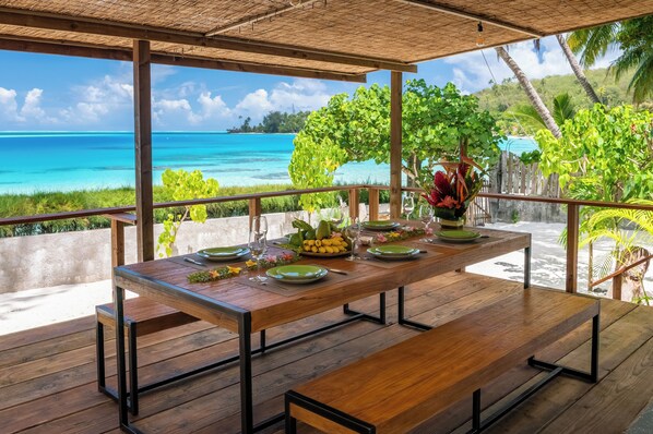 House, Beach View | Terrace/patio - Matira Sandy Home (Bora Bora)
