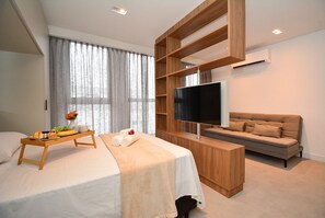 Apartment | Blackout drapes, free WiFi, bed sheets - Studio frente a UFSC e HU  Viva Trindade (Florianópolis)