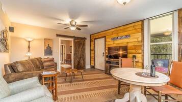 Smart TV, fireplace