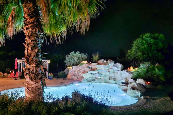 A heated pool