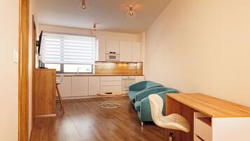 Apartamento Confort | Zona de estar | Una televisión de pantalla plana