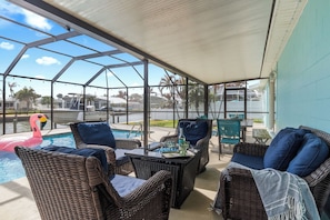 Pool - Beautiful Riverfront House — Screened Lanai, Pool, Private Dock & Pet‑Friendly! 🌊 (Cocoa Beach)