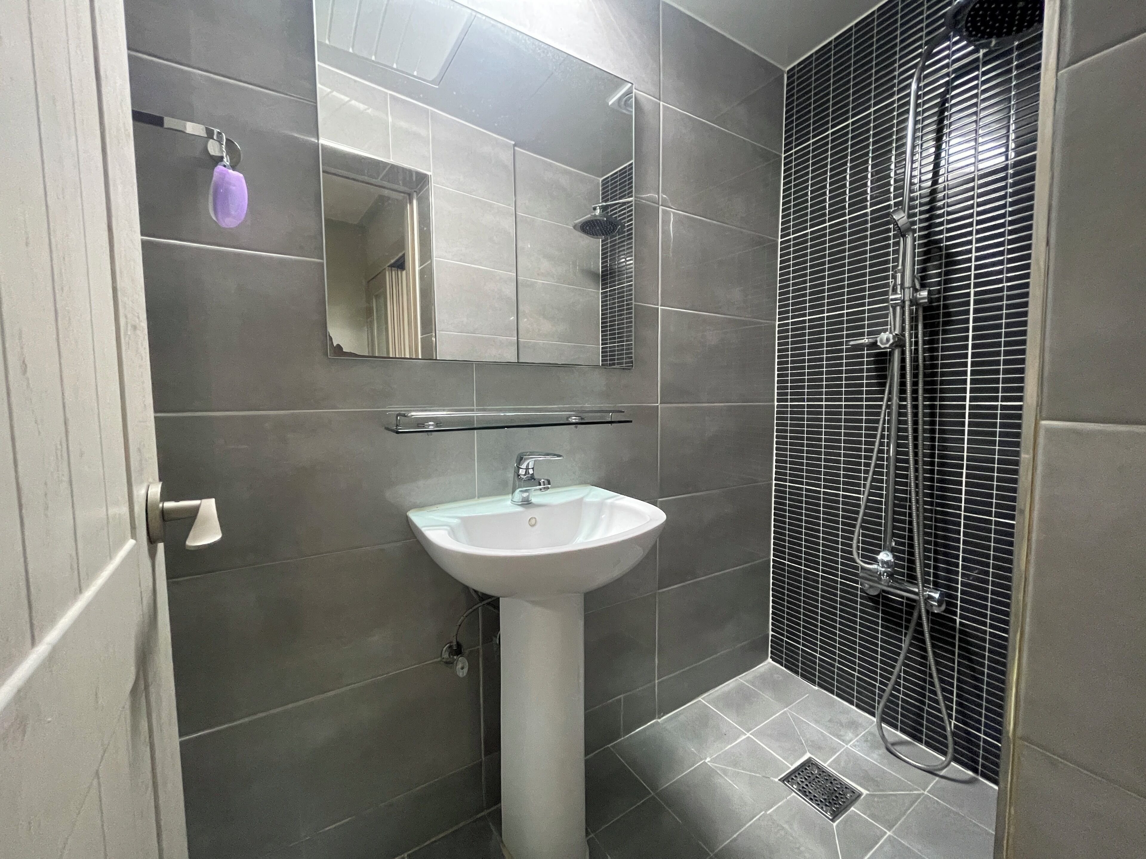 Hair dryer, soap, toilet paper