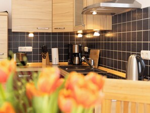 Oven, dishwasher, high chair - Beautiful apartment in villa for 4 people with TV and terrace (Karlshagen)