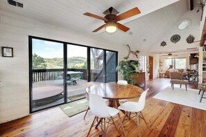 Dining - Pool, Serene Views, Airy Hillside Home - Skyfall (Austin)
