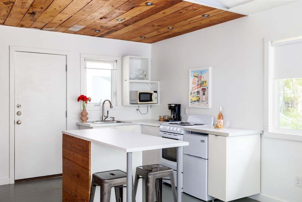 Fridge, microwave, coffee/tea maker