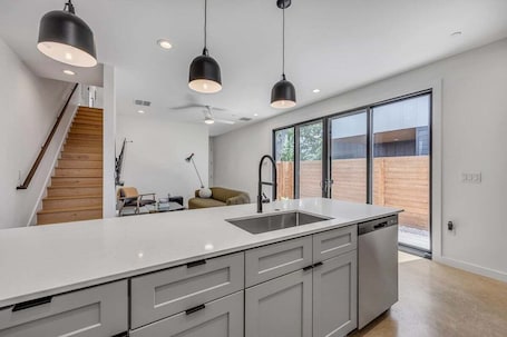 Interior. 2BR/2.5BA East Austin Retreat with Balcony & Workspace