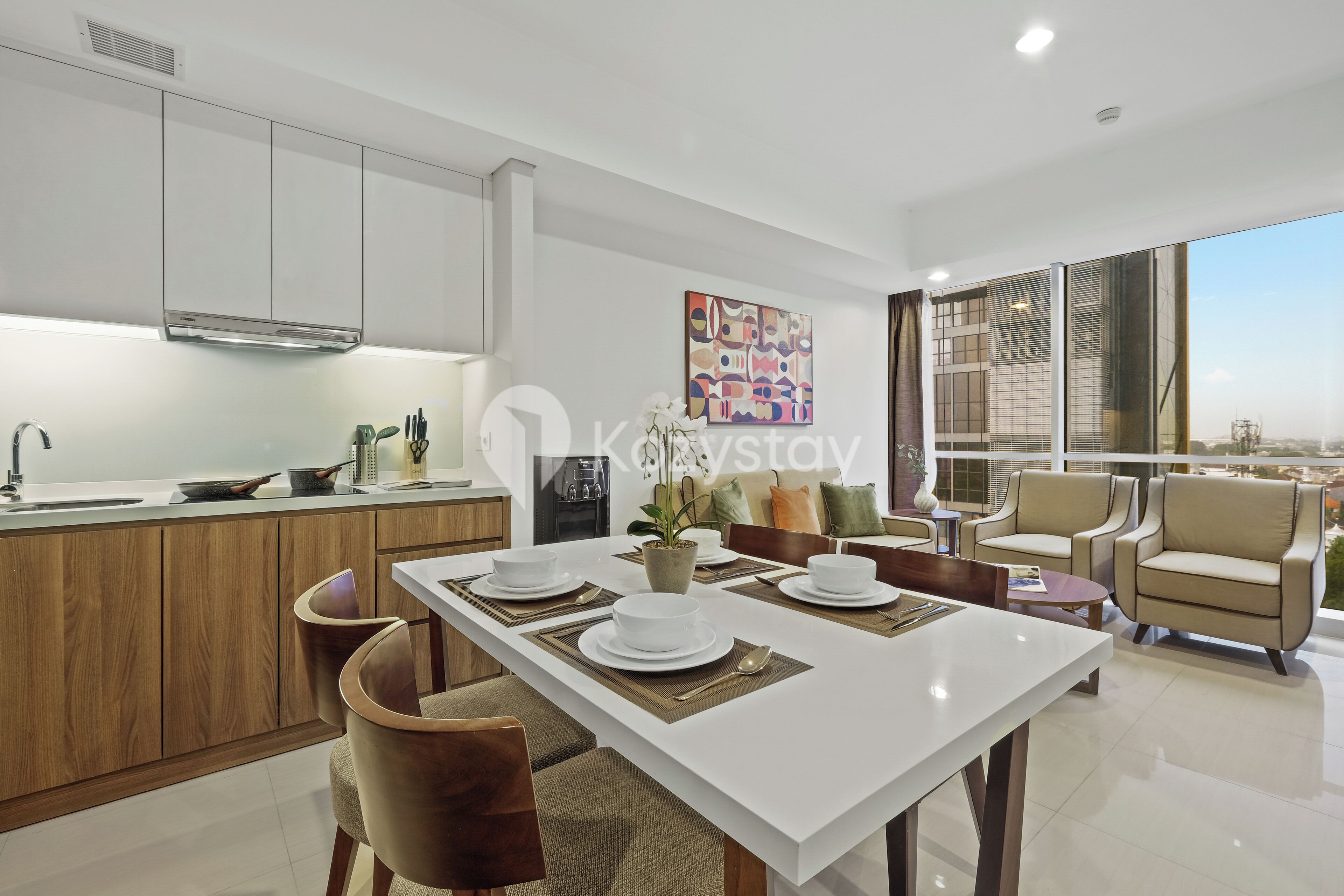 Apartment, 2 Bedrooms, City View | Dining room