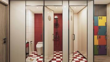 Asrama Umum (Bed in 6-Bed) | Kamar mandi | Shower, pengering rambut, handuk, dan sabun