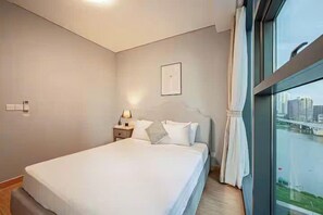 Family Suite, 3 Bedrooms, Club Lounge Access, City View | Egyptian cotton sheets, premium bedding, down comforters