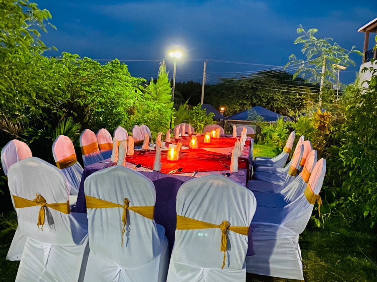 Espace banquet en plein air