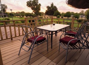 Chalet, balkon, uitzicht op tuin | Gratis kabelinternet