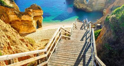 Steps to marina, beach, town