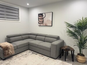 Living area - Golden Retreat | Private & Modern 2BR Suite NW Calgary (Calgary)