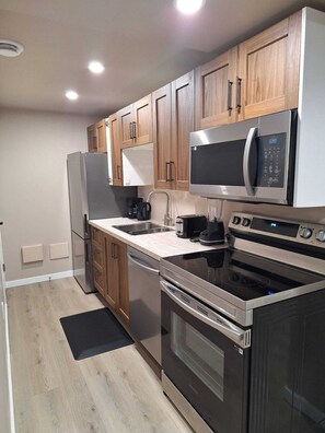 Fridge, microwave, dishwasher, coffee/tea maker - 2CozyBedrooms In Newly Finished Basement with Private entrance. (Winnipeg)
