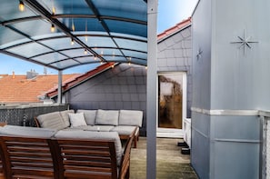 Terrace/patio - Apartment 'Stadt-Loft' with Private Terrace, Wi-Fi, and Air Conditioning (Nordhausen)