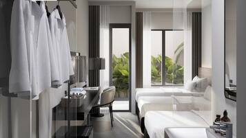 ห้องดับเบิล | ตู้นิรภัยในห้องพัก, โต๊ะทำงาน, พื้นที่ทำงานแบบใช้แล็ปท็อป, Wi-Fi ฟรี