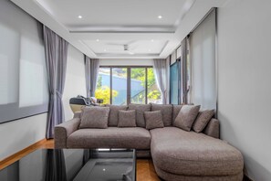 Villa | Living area - 5BR Villa Waterfall Pool Movie Room V257 (Rawai)