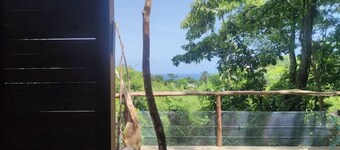 Cabin perched in the forest