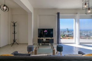 Villa, 3 Bedrooms, Smoking, Private Pool | Living room - Haravgi Villa (Rethymno)