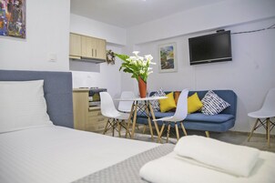 Estudio, 1 habitación, fumadores, terraza | Sala de estar