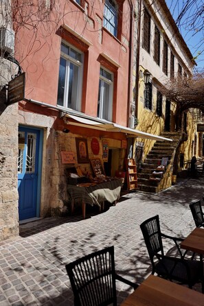 Studio, 1 Bedroom, Smoking, Kitchen | Balcony view - Helianthi Apartment (Chania)