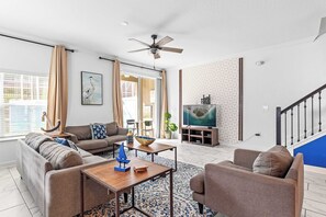 Townhome, Multiple Beds, Pool Access, Pool View (Be our guest At Championsgate) | Living area